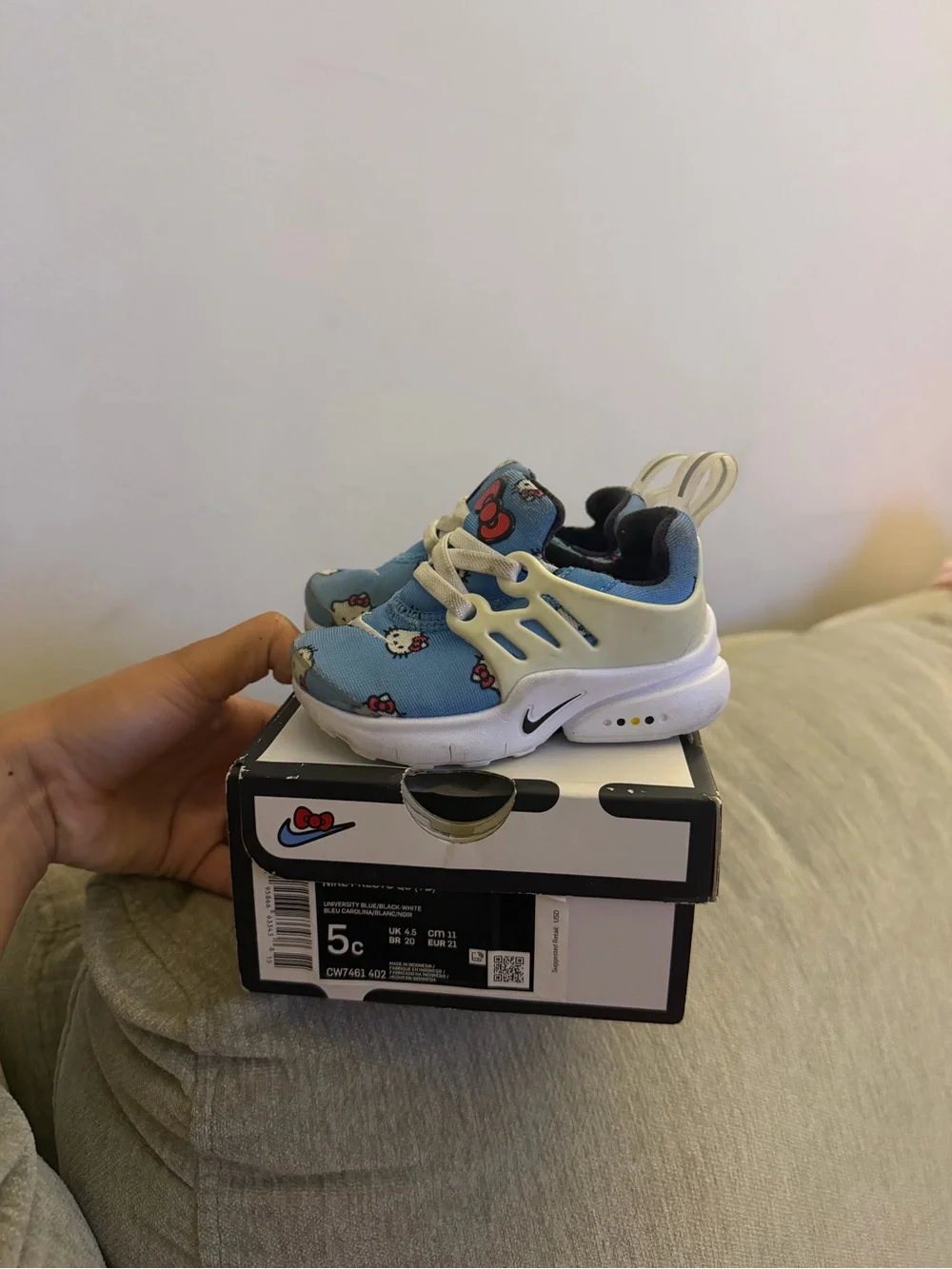 Nike Kids Blue Hello Kitty Graphic Sneakers